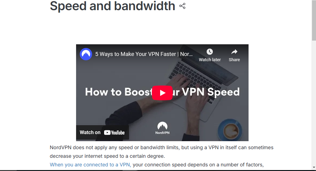 Speed and bandwidth